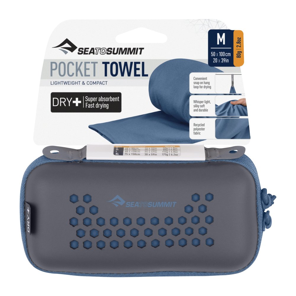 SEA TO SUMMIT Pocket Towel - Reisehandtuch ultraleicht, schnelltrocknend