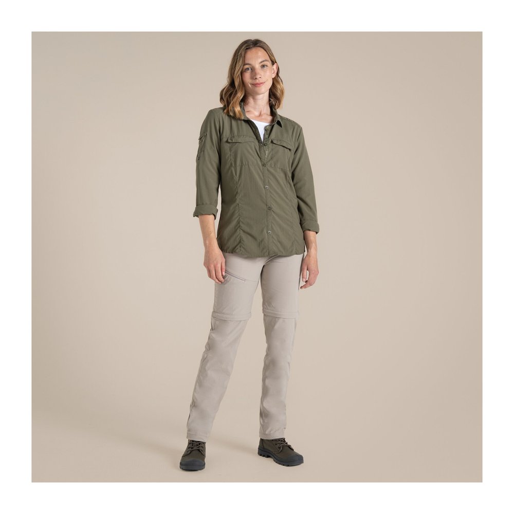 CRAGHOPPERS NosiLife Adventure Long Sleeved Shirt III Women - Langarmbluse geruchshemmend, insektenabwehrend