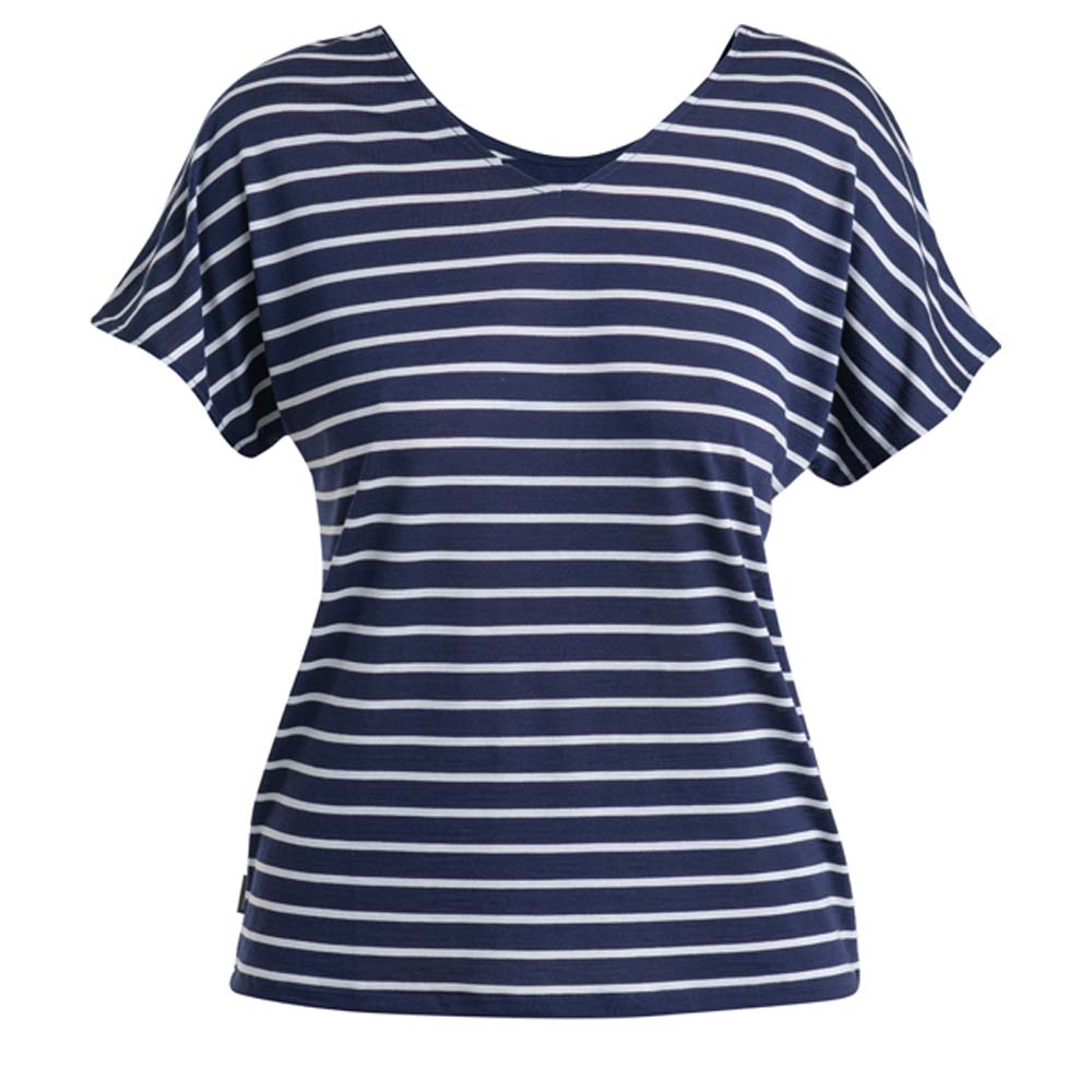 ICEBREAKER Merino Drayden Reversible SS Top Stripe Women - T-Shirt