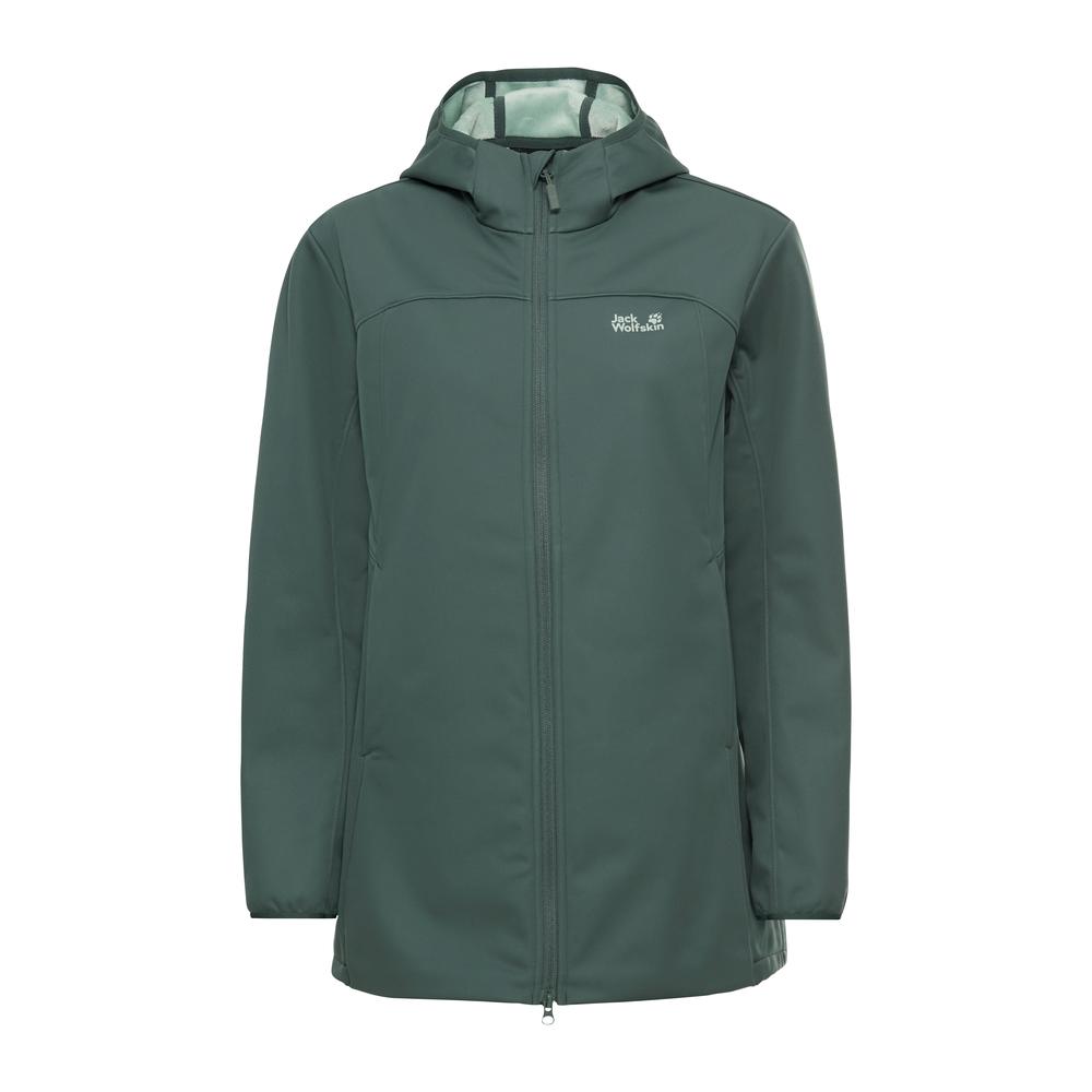 JACK WOLFSKIN Windhain 2 Coat Women - Softshellmantel winddicht, wasserabweisend