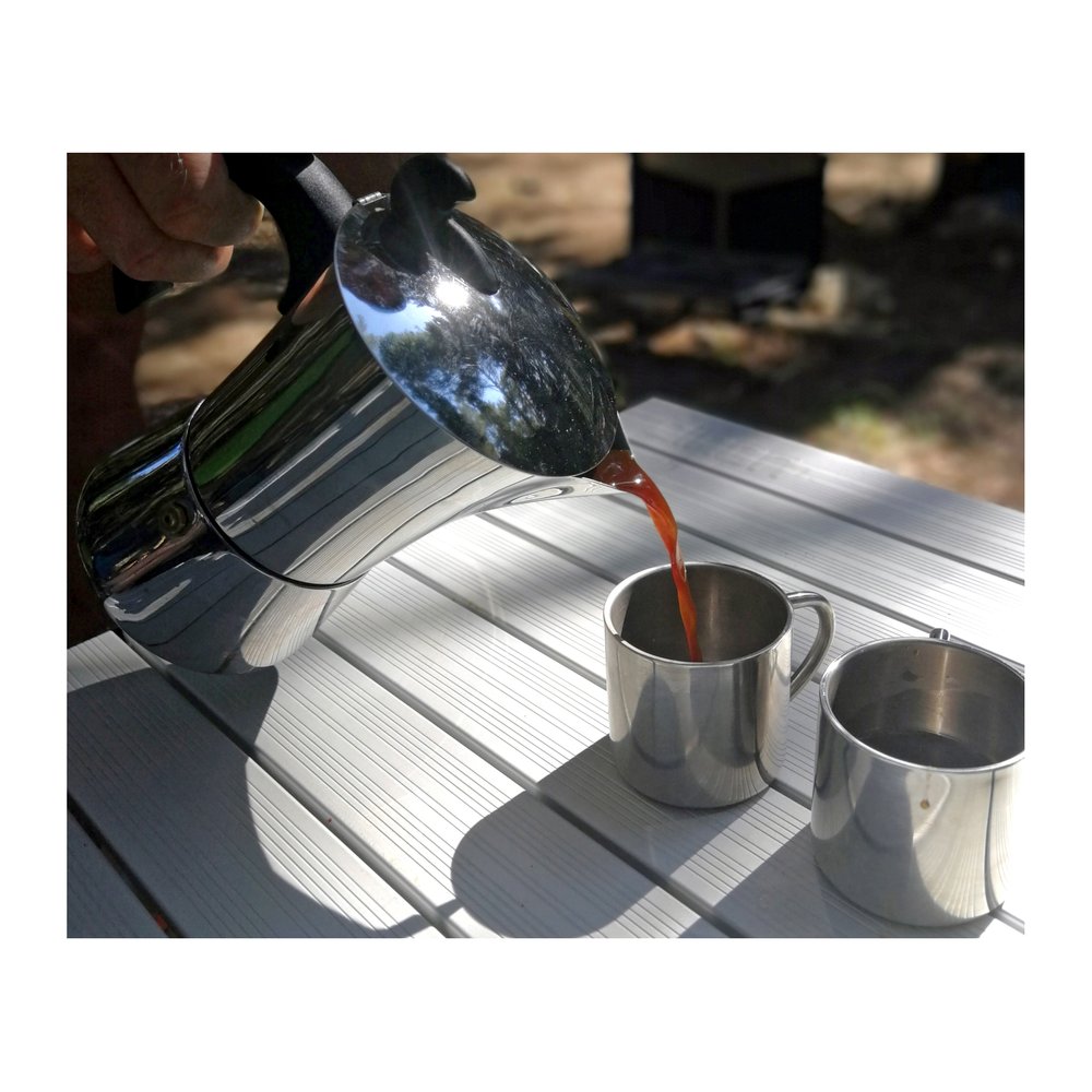 BASIC NATURE Espresso Maker Edelstahl - Espressokocher induktionsgeeignet, einfache Reinigung