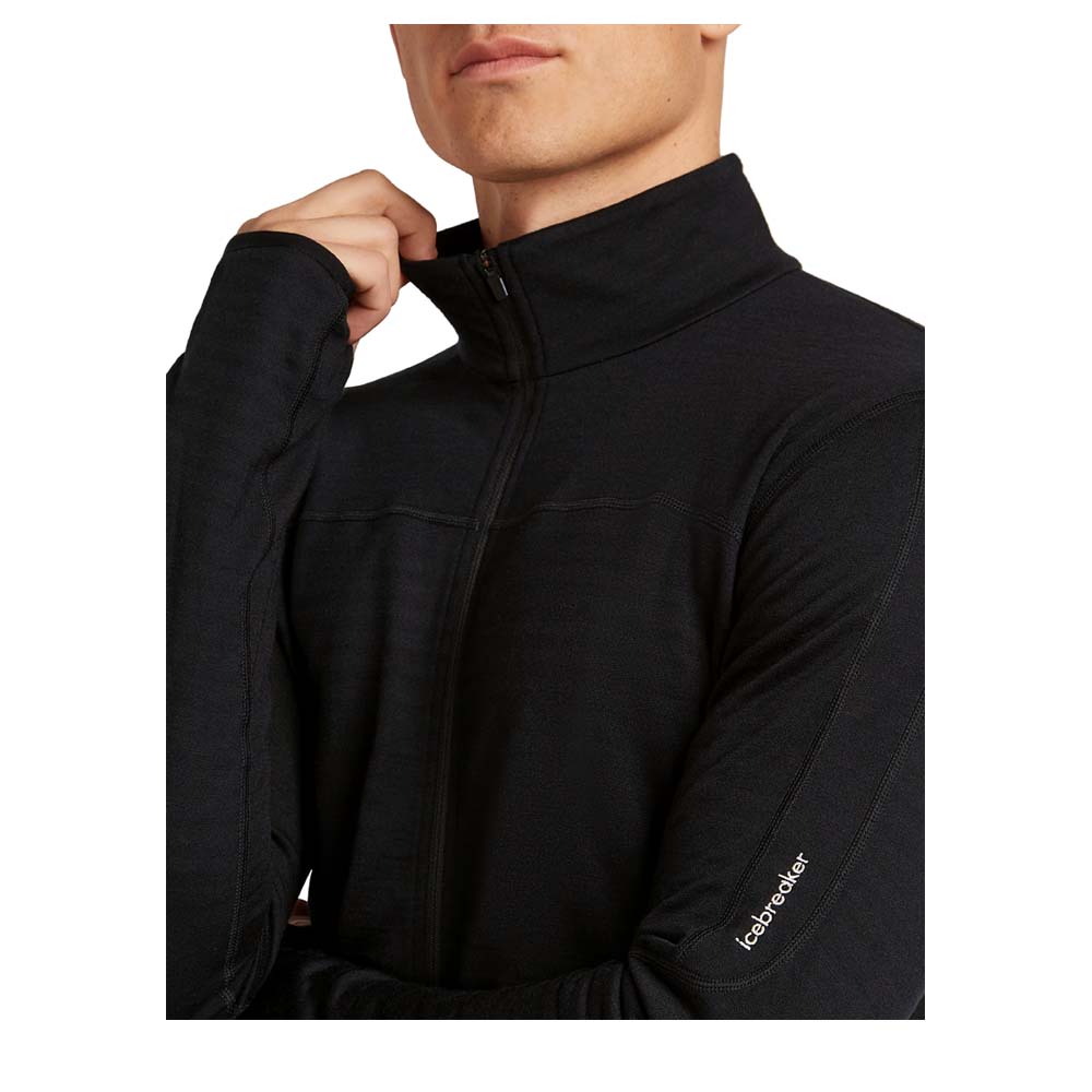 ICEBREAKER Merino 300 RealFleece Descend LS Zip Men – Fleecejacke wärmeisolierend und strapazierfähig
