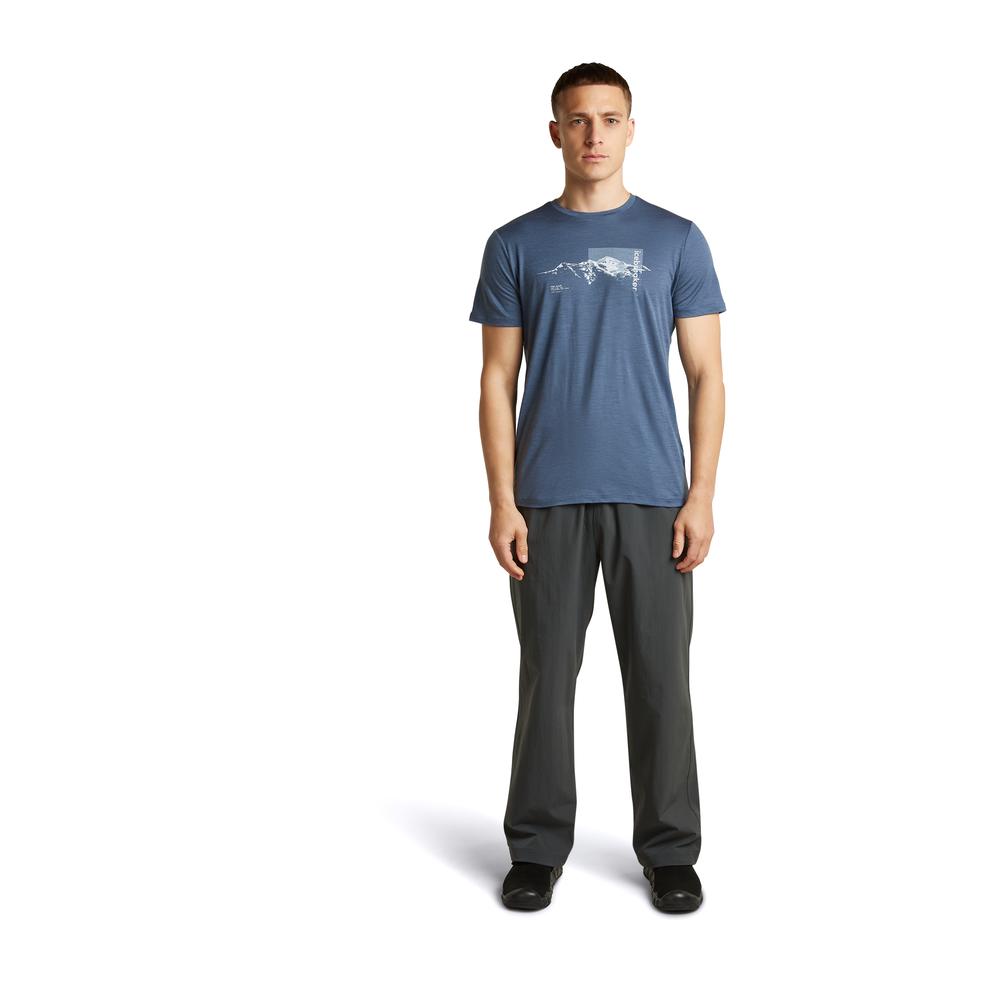 ICEBREAKER Merino 150 Tech Lite SS Tee Pure Altitude Men - Merino-T-Shirt atmungsaktiv, geruchsabweisend