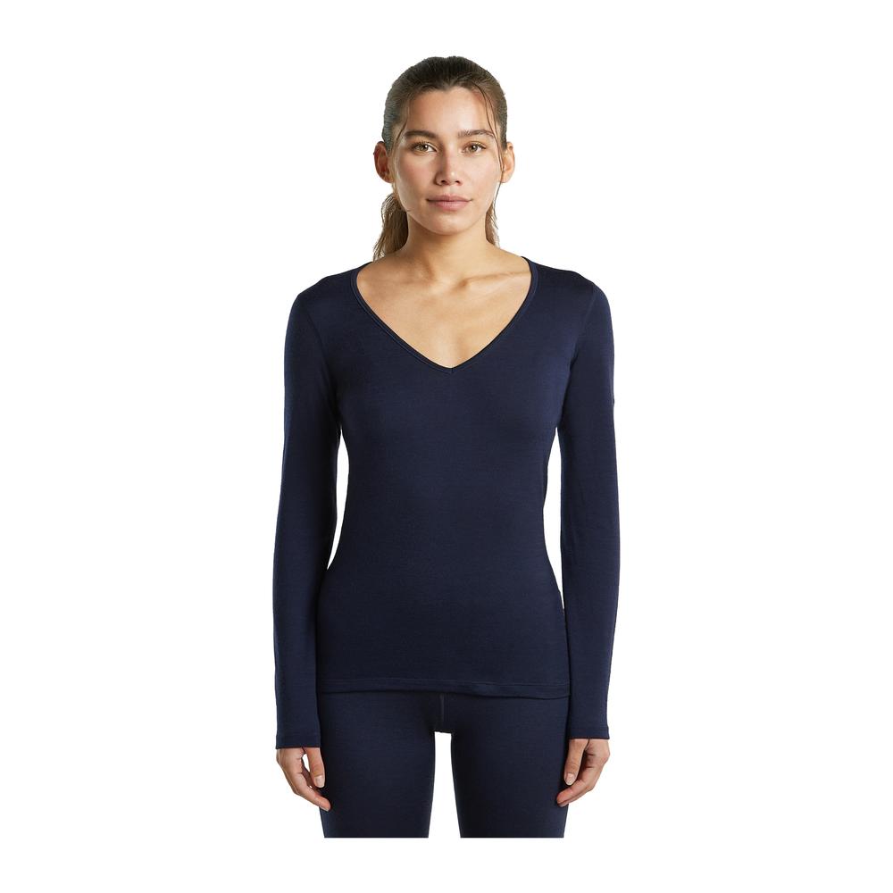 ICEBREAKER Merino 200 Oasis LS V Neck Women - Merino-Langarmshirt atmungsaktiv, geruchsabweisend