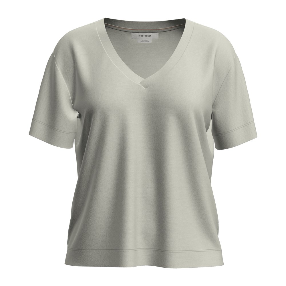 ICEBREAKER Merino 150 Tech Lite SS Relaxed V Neck Tee Women - Funktionsshirt thermoregulierend und geruchsabweisend