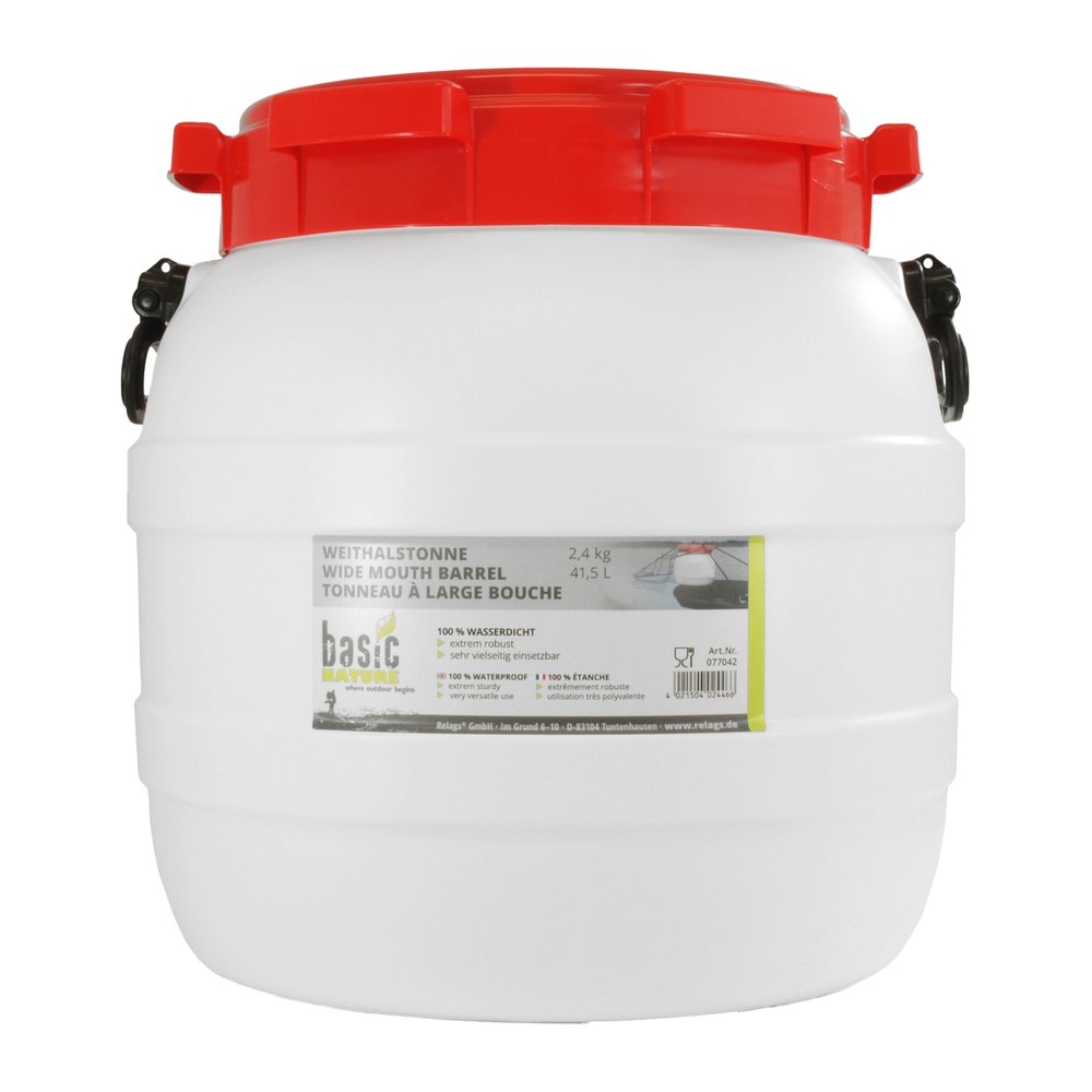 BASIC NATURE Weithalstonne rund - Transportbehälter 100 % wasserdicht, luftdicht