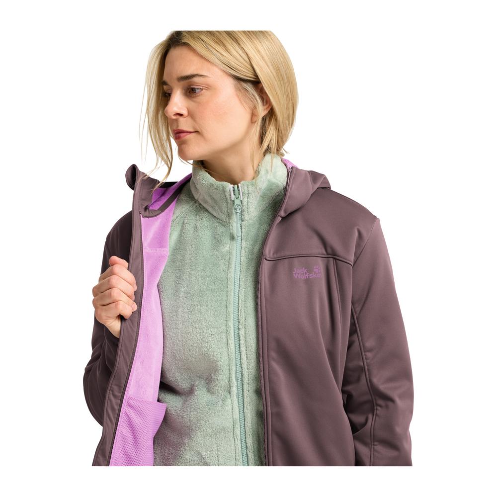 JACK WOLFSKIN Windhain 2 Coat Women - Softshellmantel winddicht, wasserabweisend