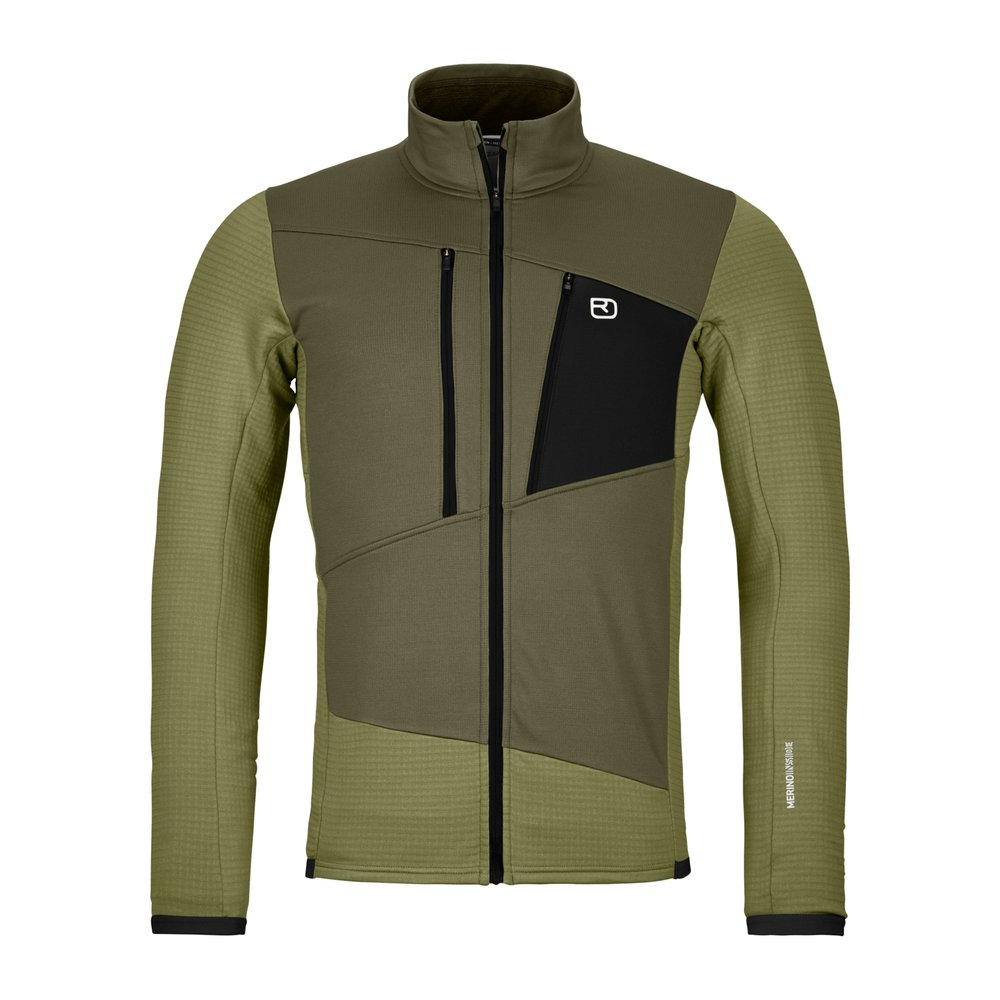 ORTOVOX Fleece Grid Jacket Men - Fleecejacke atmungsaktiv und feuchtigkeitsregulierend