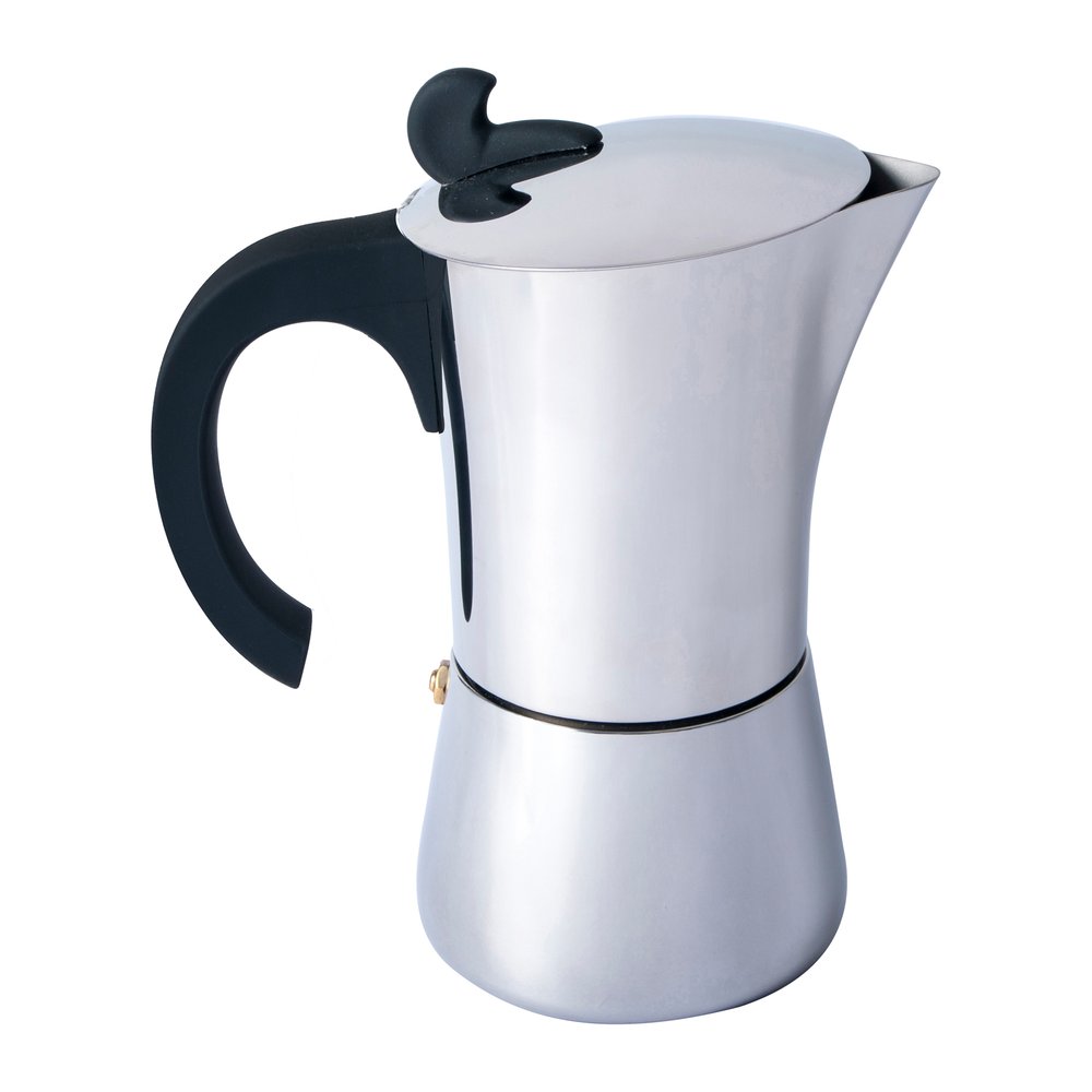 BASIC NATURE Espresso Maker Edelstahl - Espressokocher induktionsgeeignet, einfache Reinigung