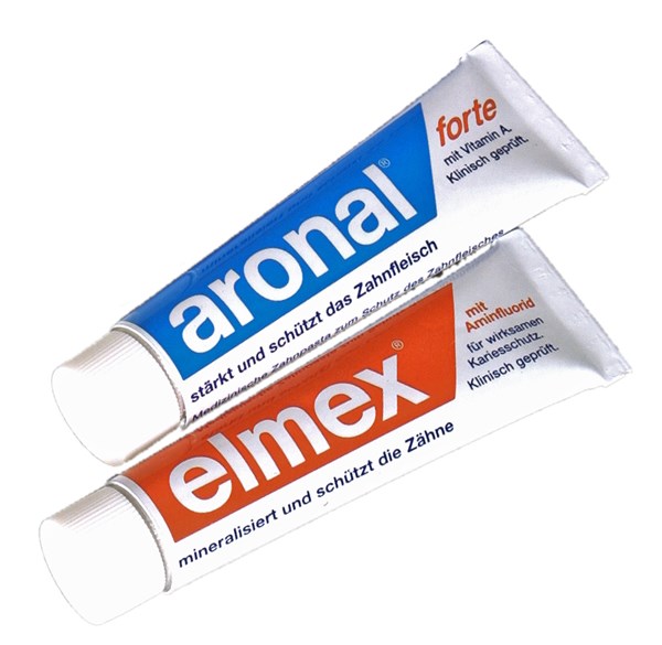 RELAGS Elmex/Aronal Nachfüllpack zum Zahnputzset (2 Tuben)