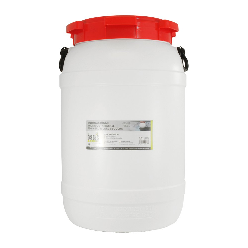 BASIC NATURE Weithalstonne rund - Transportbehälter 100 % wasserdicht, luftdicht