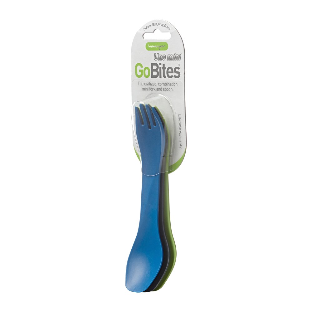 HUMANGEAR Besteck GoBites UNO Mini - Campingbesteck praktisches 3er-Pack