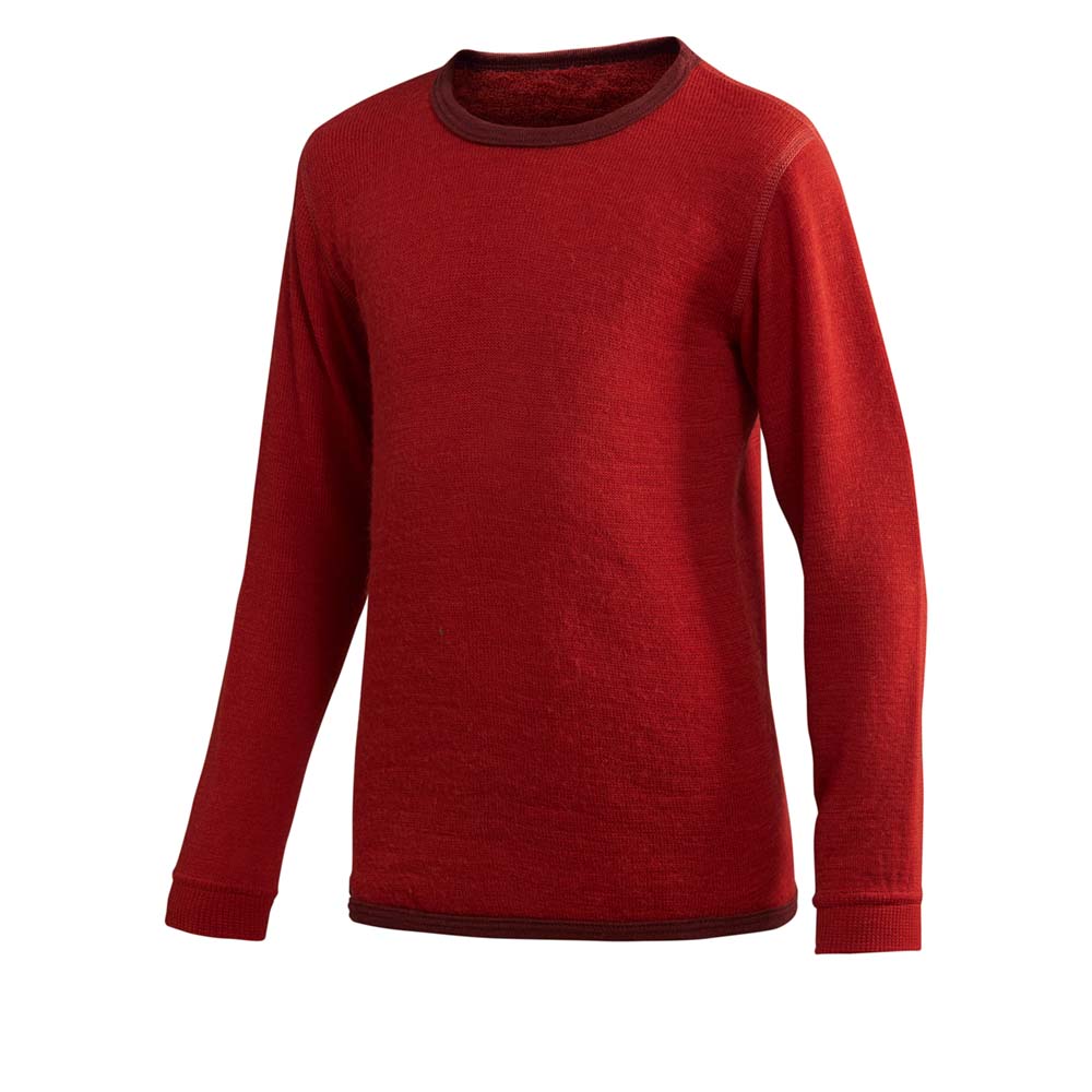 WOOLPOWER Kids Crewneck 200 - Funktionsshirt Kinder - autumn red