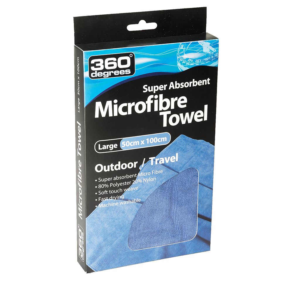 360° DEGREES Microfibre Towel - Mikrofaserhandtuch