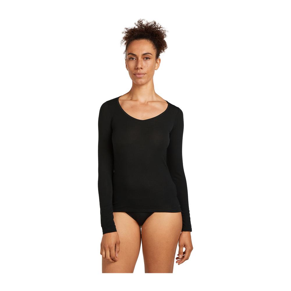 ICEBREAKER Merino 150 Siren Long Sleeve Sweetheart Top Women - Langarmshirt temperaturregulierend, geruchsneutral