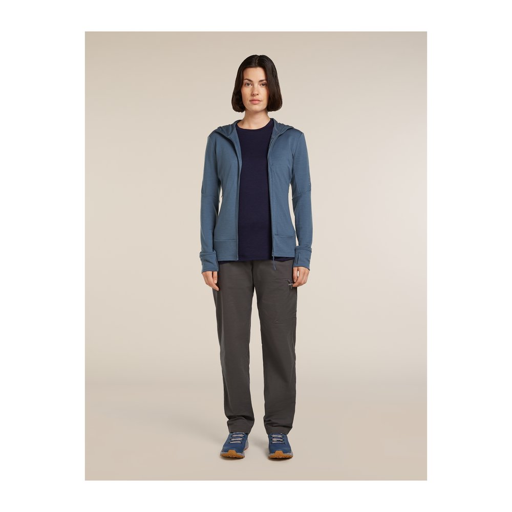 ICEBREAKER Merino 260 Quantum LS Zip Hoodie Women - Wolljacke thermoregulierend und geruchsabweisend