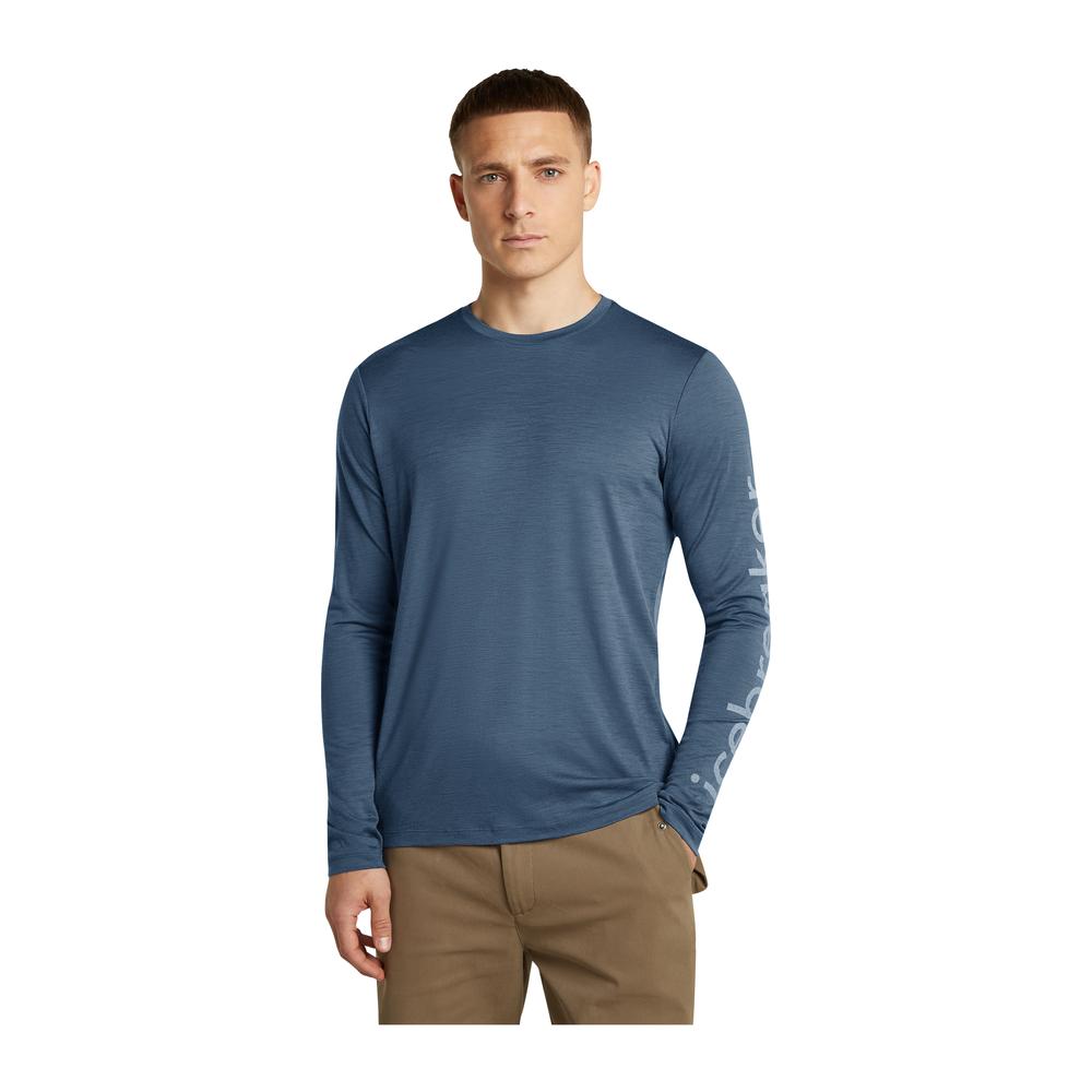 ICEBREAKER Merino 150 Tech Lite LS Tee IB Vertical Men - Merino-Langarmshirt atmungsaktiv, geruchsabweisend