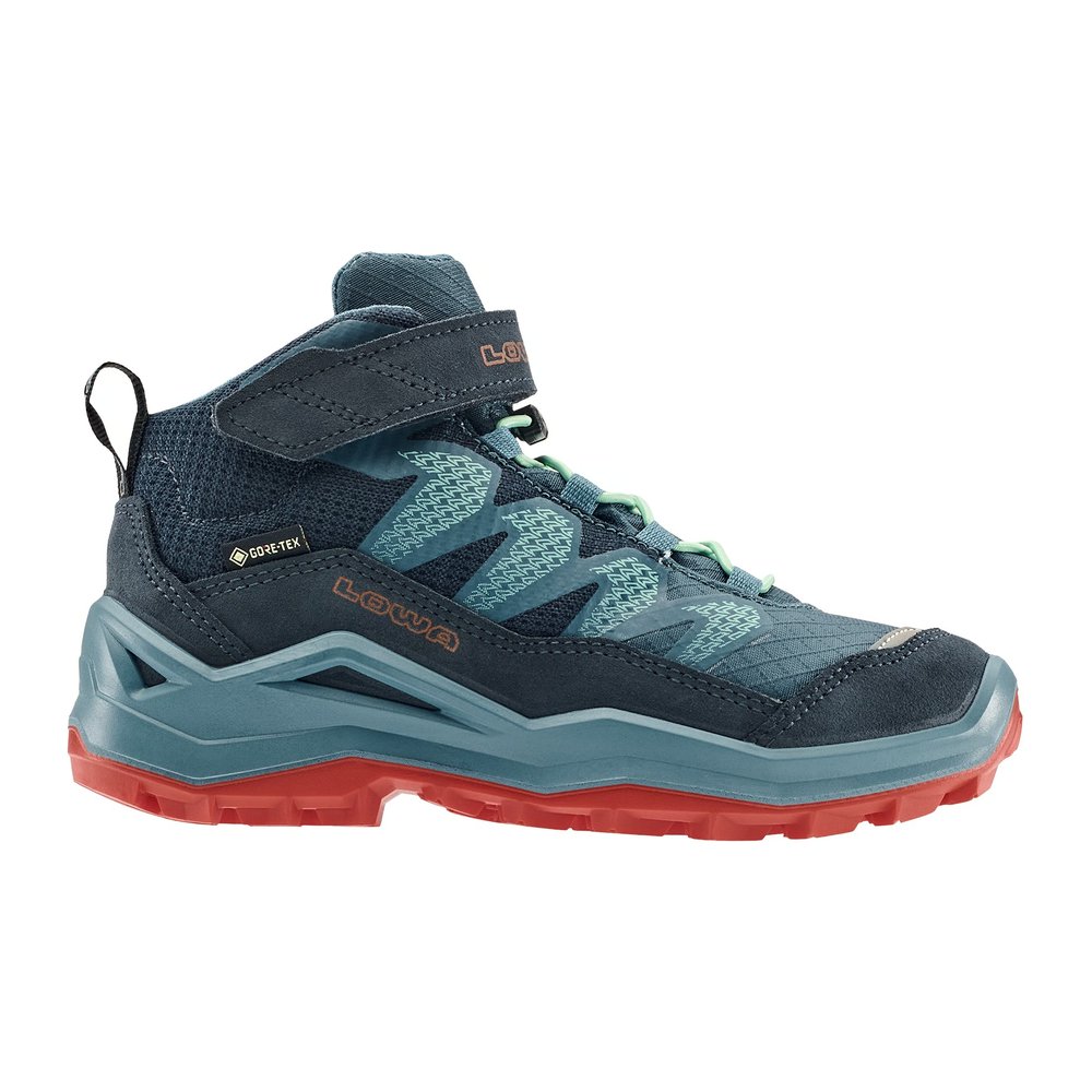 LOWA Maddox Pro GTX Mid VC Junior - Kinder-Wanderstiefel wasserdicht, Klettverschluss