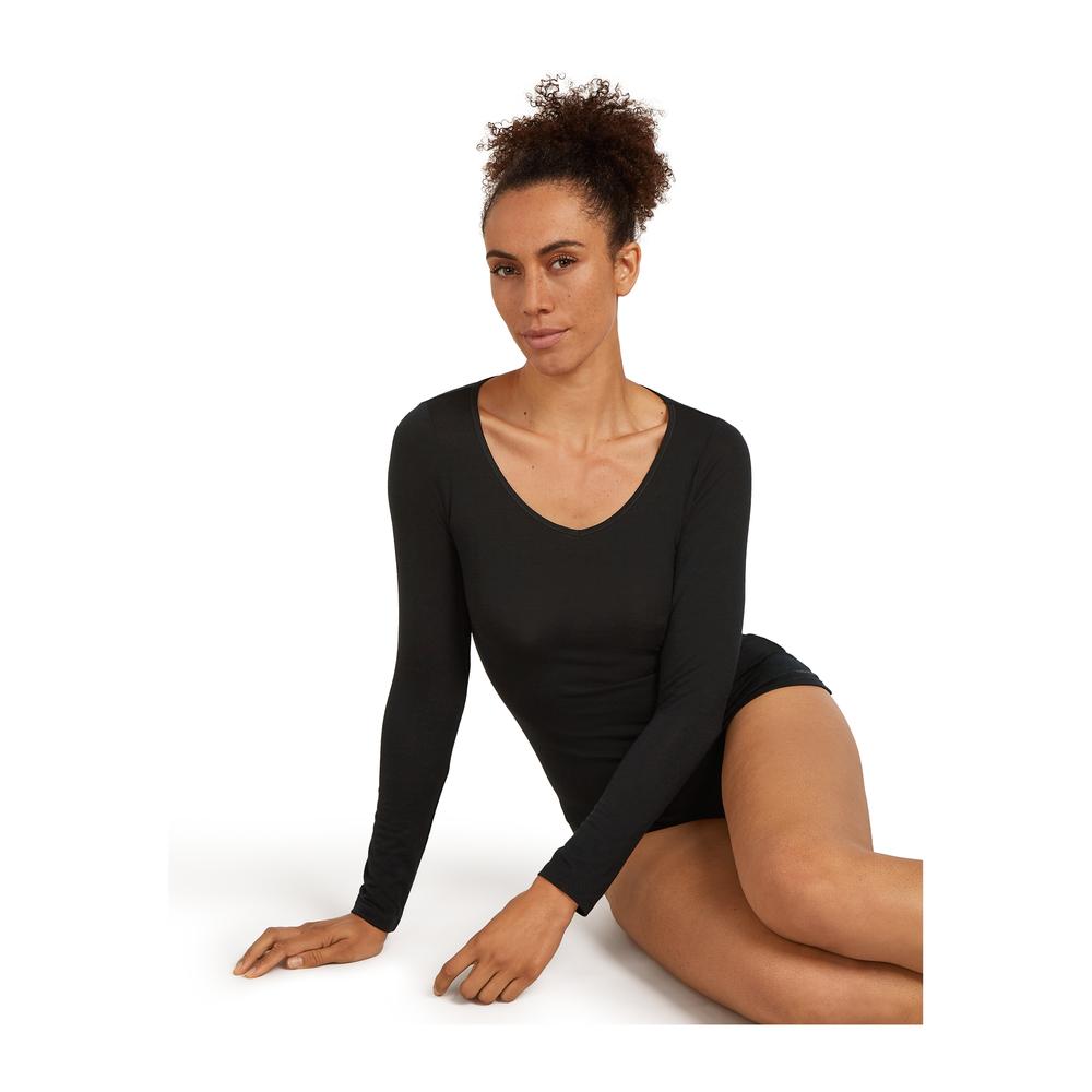 ICEBREAKER Merino 150 Siren Long Sleeve Sweetheart Top Women - Langarmshirt temperaturregulierend, geruchsneutral