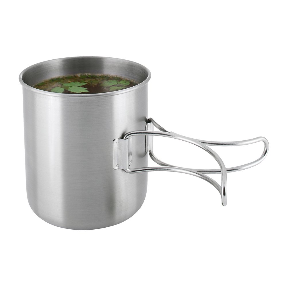 TATONKA Handle Mug 600 - Edelstahlbecher mit Klappgriffen