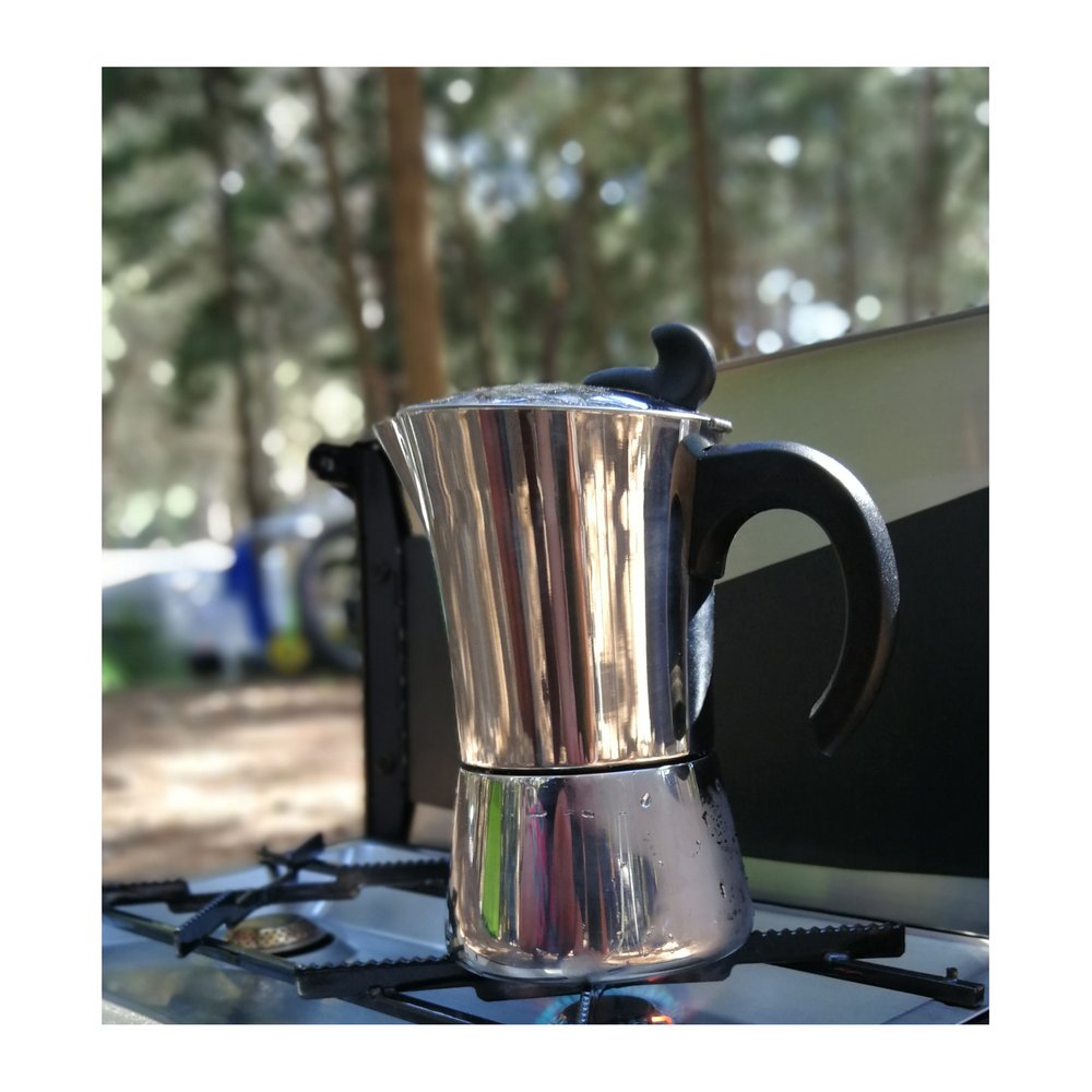 BASIC NATURE Espresso Maker Edelstahl - Espressokocher induktionsgeeignet, einfache Reinigung