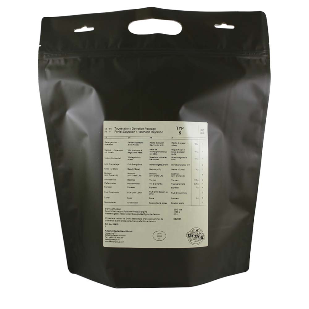 TREK N EAT Day Ration Pack Typ 5 - vegetarisch - Nahrung