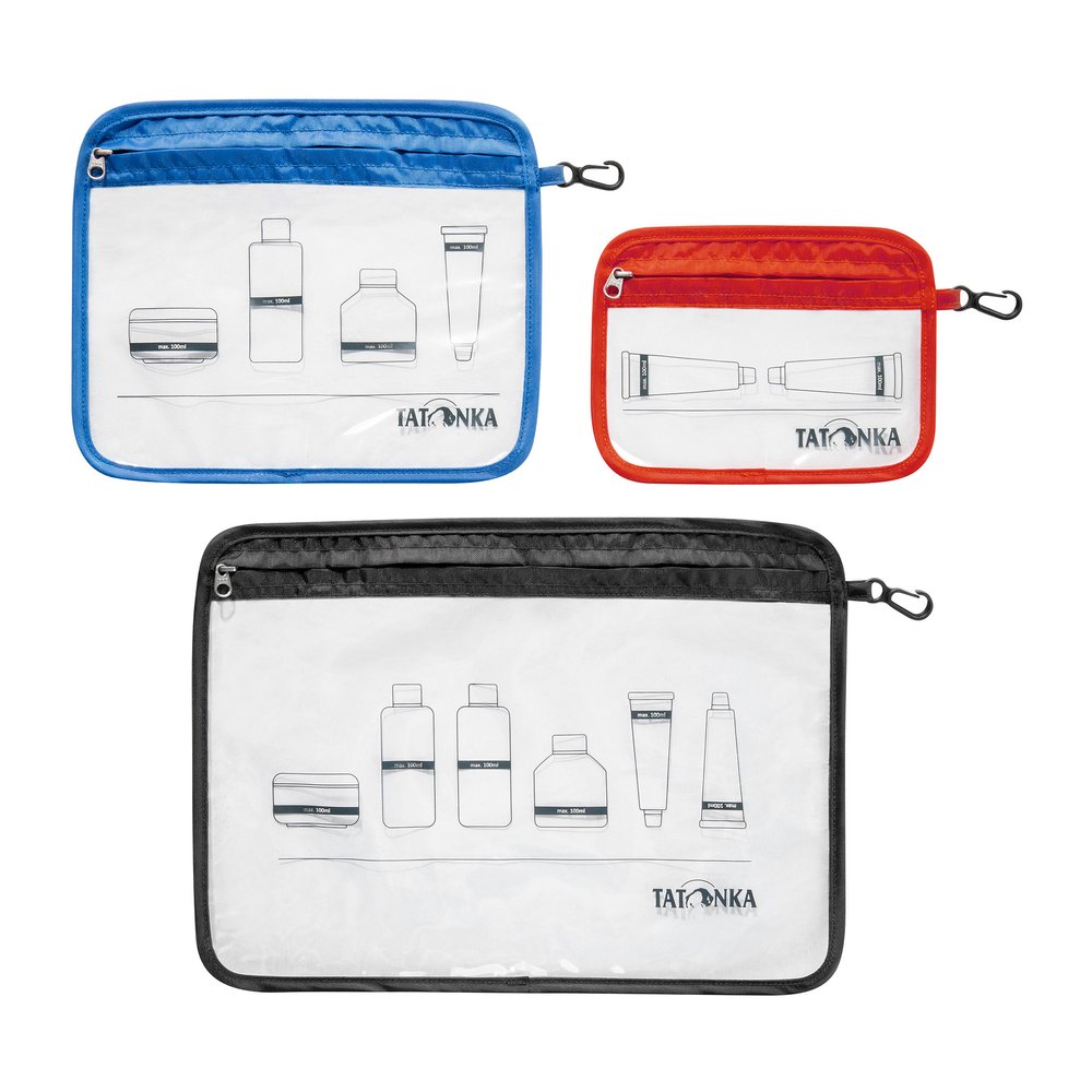 TATONKA Zip Flight Bag Set - Transparentes Taschen-Set