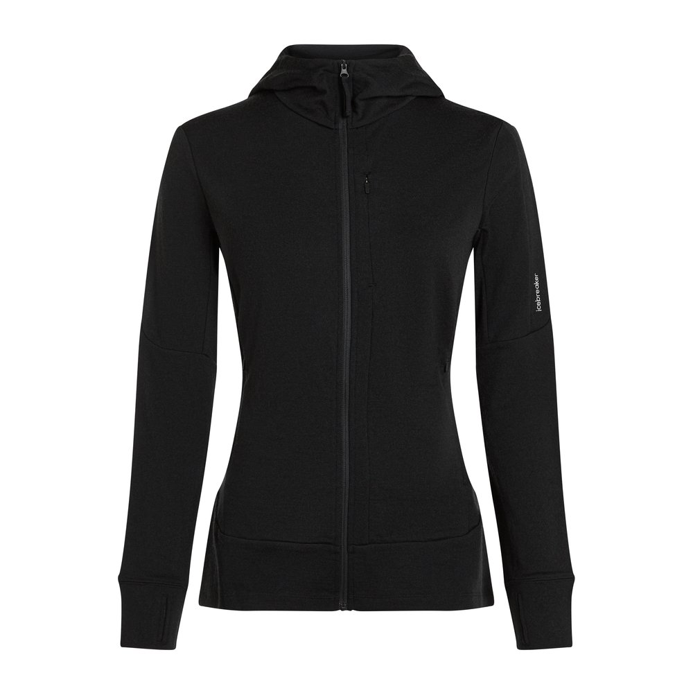 ICEBREAKER Merino 260 Quantum LS Zip Hoodie Women - Wolljacke thermoregulierend und geruchsabweisend