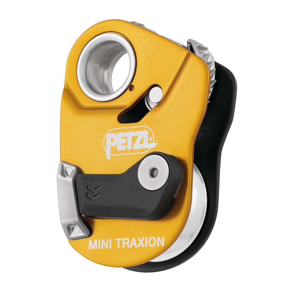 PETZL Mini Traxion - Seilrolle mit Reinigungsschlitz für Eis/Schlamm