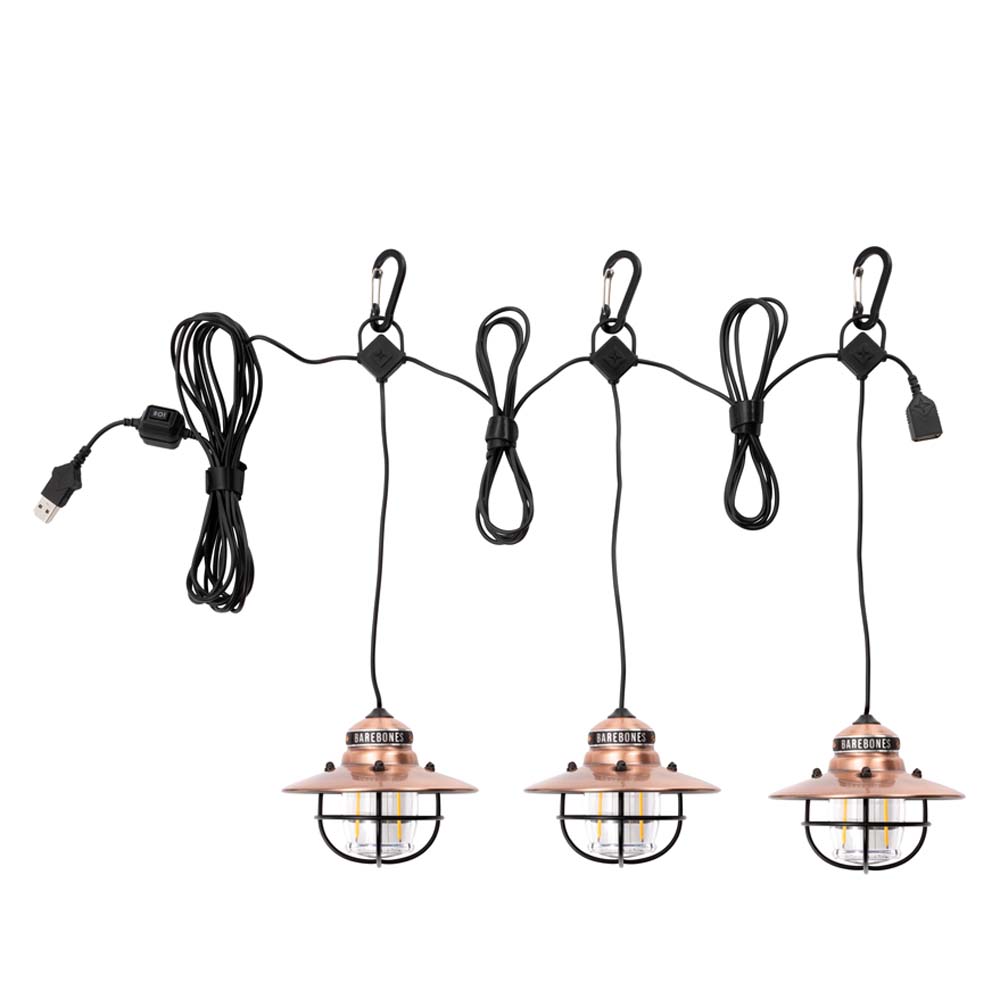 BAREBONES Edison String Lights - Laternen-Lichterkette - USB - copper1