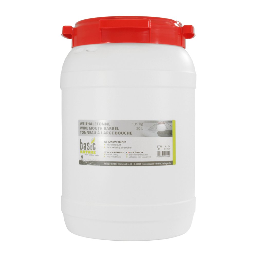 BASIC NATURE Weithalstonne rund - Transportbehälter 100 % wasserdicht, luftdicht