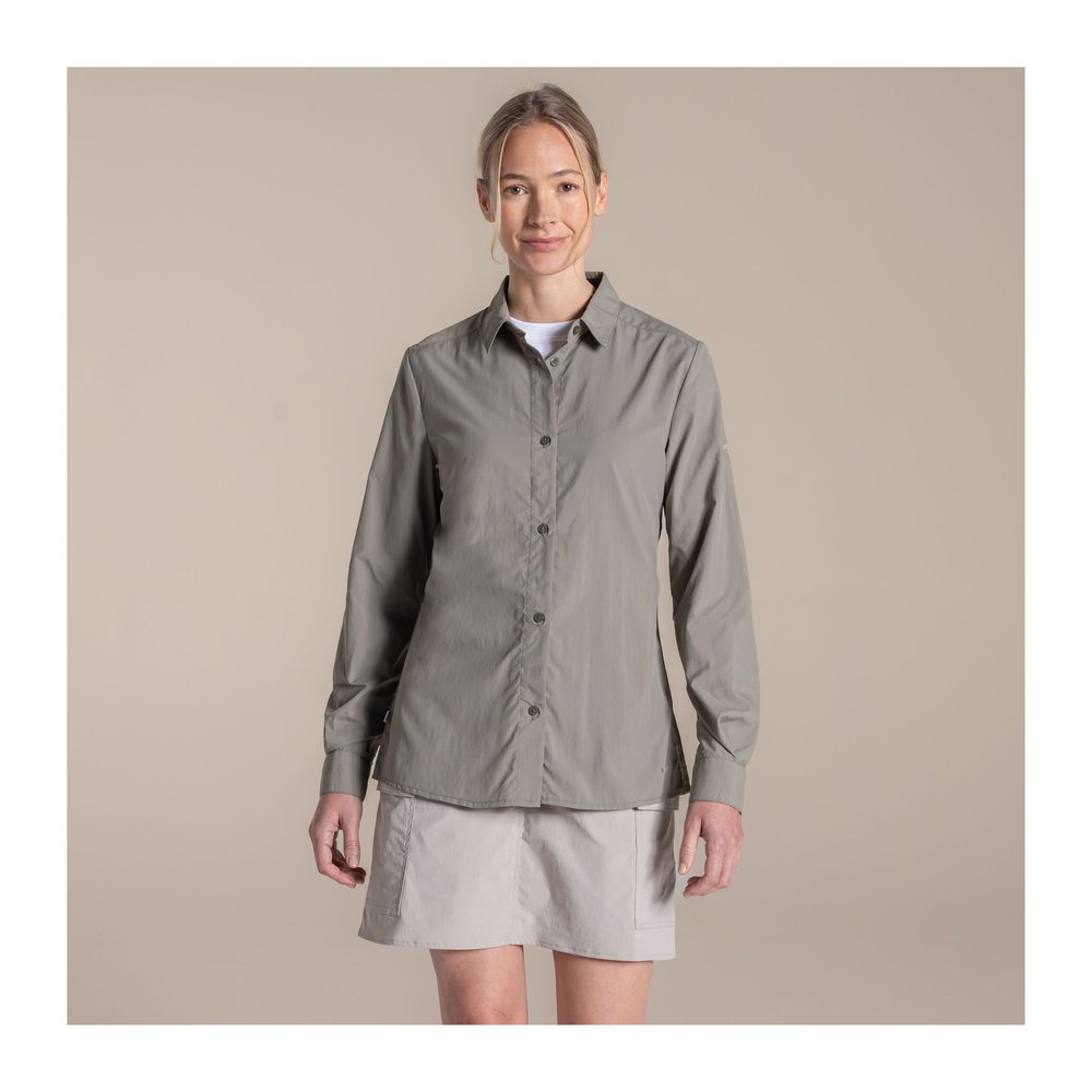 CRAGHOPPERS NosiLife Alma Long Sleeved Shirt Women - Langarmbluse geruchshemmend, insektenabwehrend