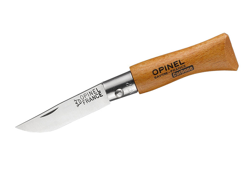 OPINEL No 02 - Taschenmesser, Carbon, nicht rostfrei