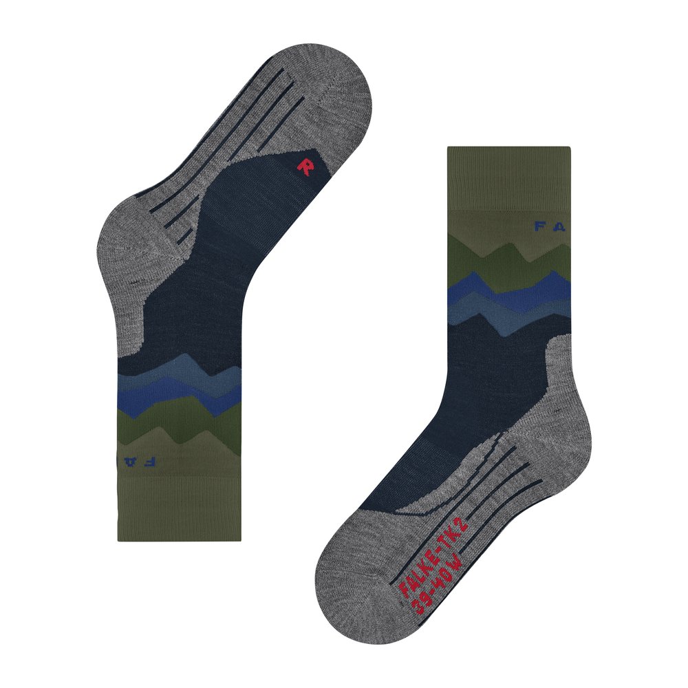 FALKE TK2 Explore "Crest" Men - Trekkingsocken feuchtigkeitsregulierend, schnelltrocknend