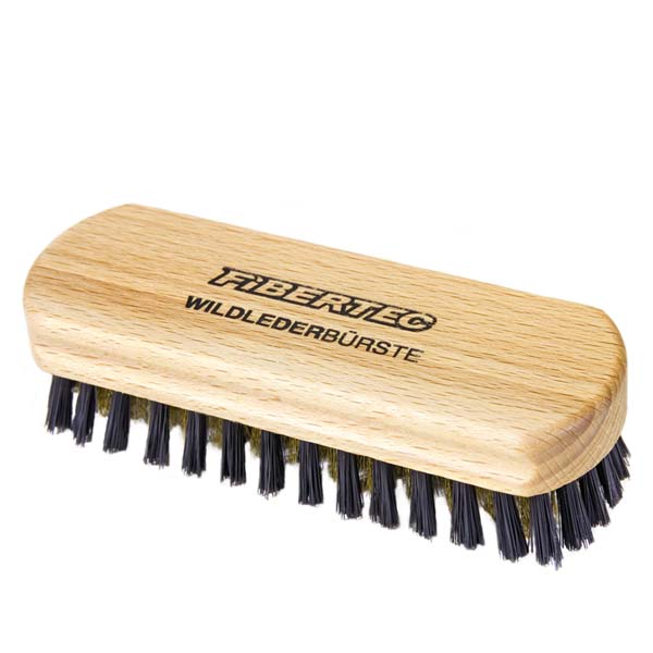 FIBERTEC Wildlederbürste - schonende Schuhbürste für Nubuk & Veloursleder