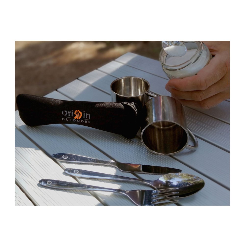 ORIGIN OUTDOORS Besteckset Biwak Dinner - Camping-Besteck leicht, ergonomisch
