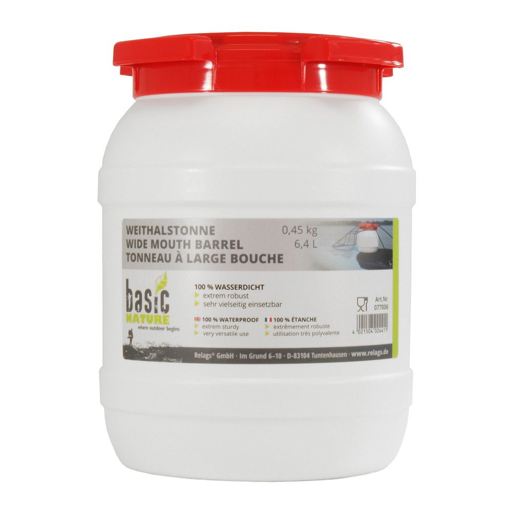 BASIC NATURE Weithalstonne rund - Transportbehälter 100 % wasserdicht, luftdicht