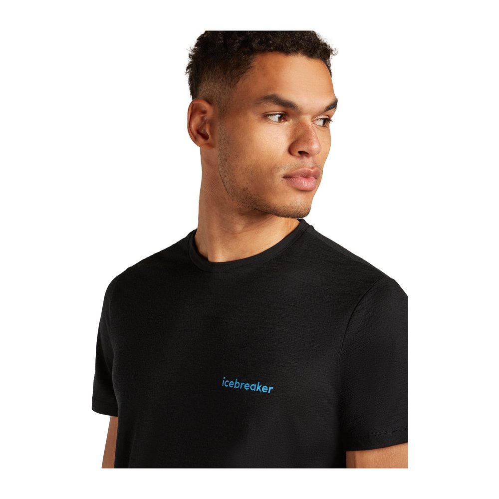 ICEBREAKER Merino 150 Tech Lite SS Tee IB Wordmark Men - T-Shirt thermoregulierend, geruchsabweisend