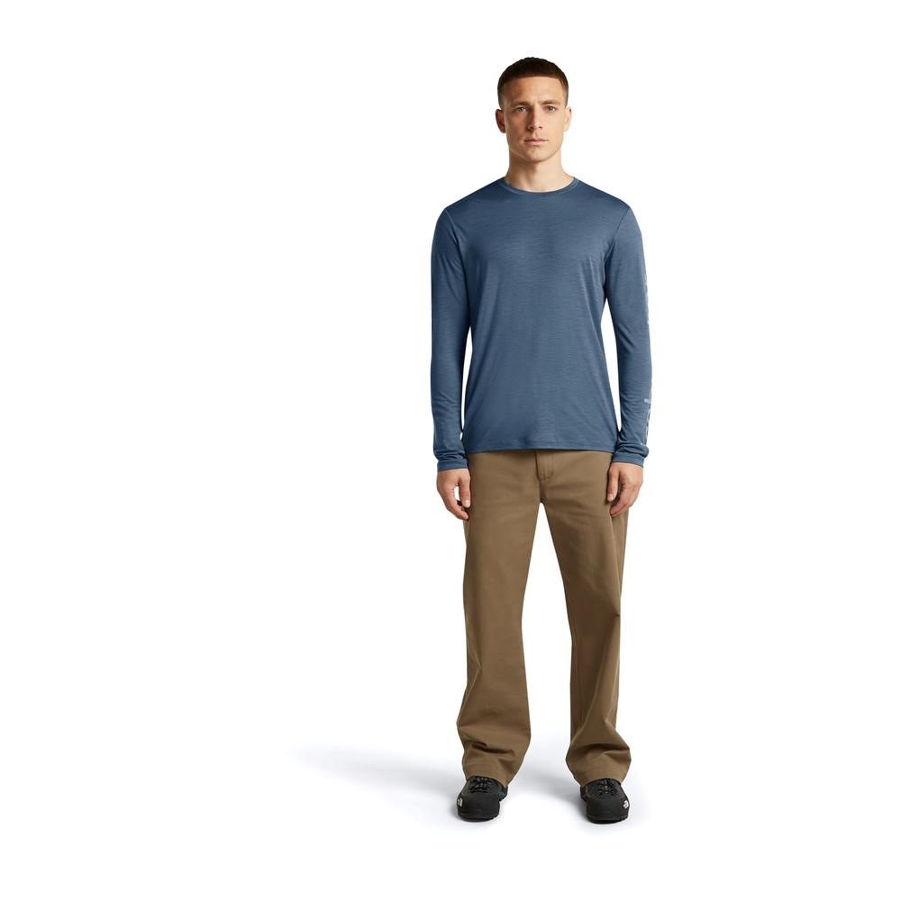 ICEBREAKER Merino 150 Tech Lite LS Tee IB Vertical Men - Merino-Langarmshirt atmungsaktiv, geruchsabweisend