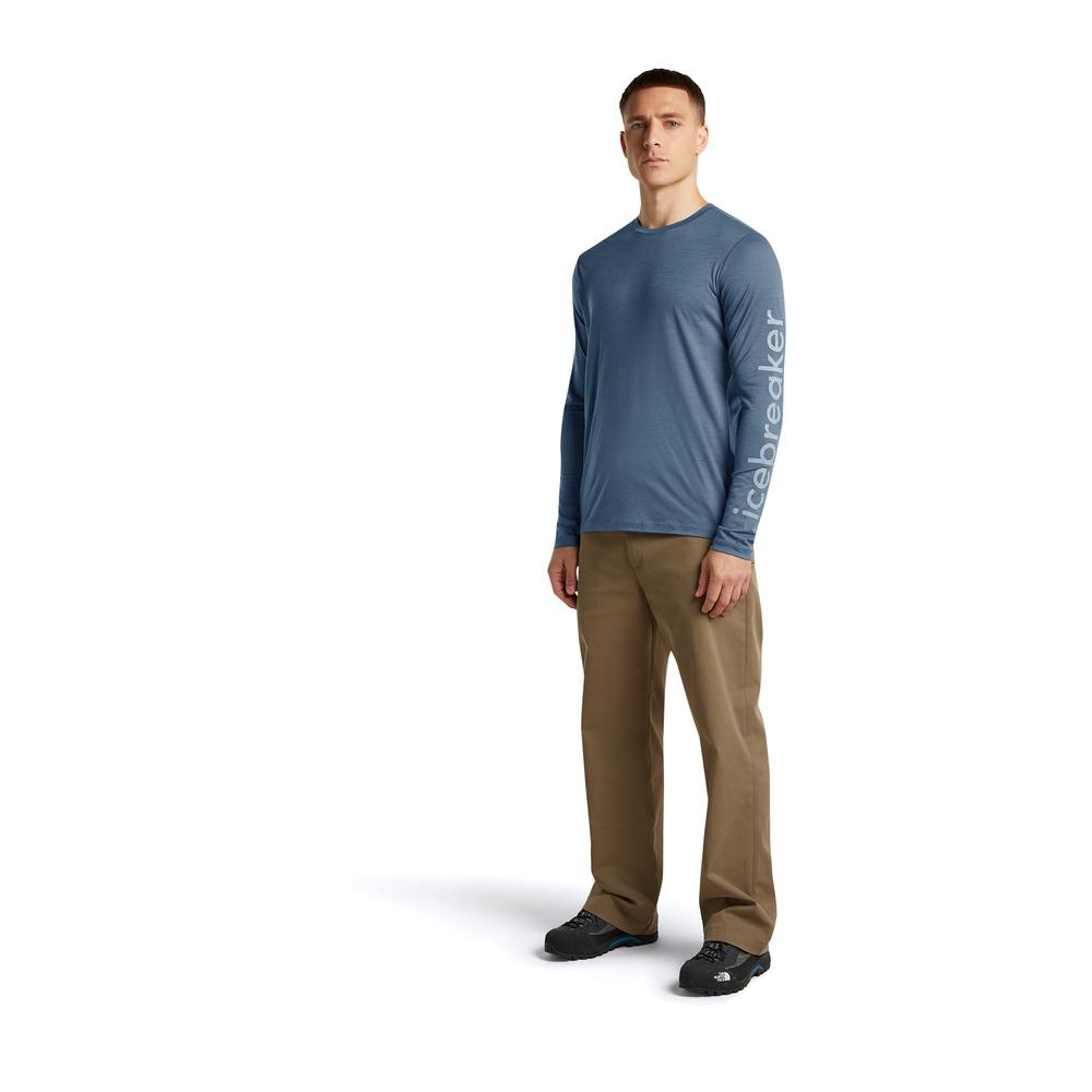 ICEBREAKER Merino 150 Tech Lite LS Tee IB Vertical Men - Merino-Langarmshirt atmungsaktiv, geruchsabweisend