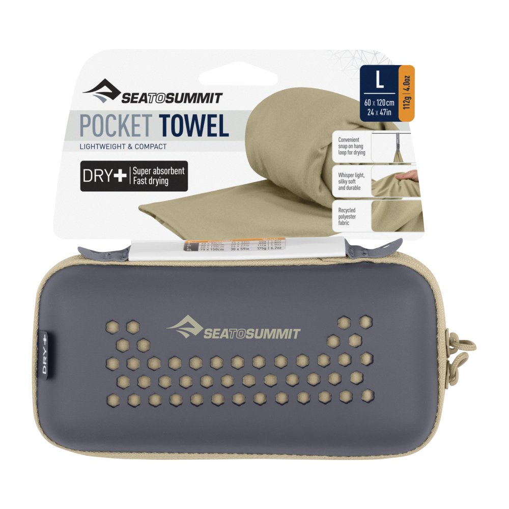 SEA TO SUMMIT Pocket Towel - Reisehandtuch ultraleicht, schnelltrocknend