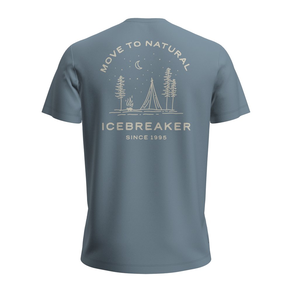 ICEBREAKER Merino 150 Tech Lite SS Tee Peaceful Pass Men - T-Shirt atmungsaktiv, geruchsabweisend