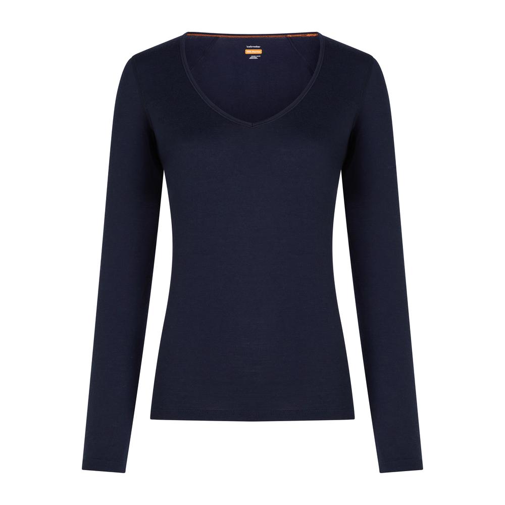 ICEBREAKER Merino 200 Oasis LS V Neck Women - Merino-Langarmshirt atmungsaktiv, geruchsabweisend