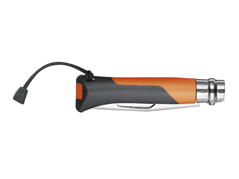 OPINEL Messer No 8 Outdoor - Outdoormesser orange, geschlossen mit Band