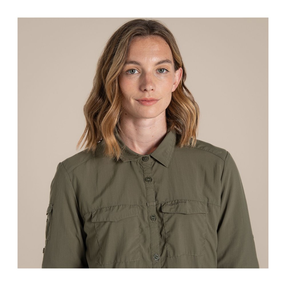 CRAGHOPPERS NosiLife Adventure Long Sleeved Shirt III Women - Langarmbluse geruchshemmend, insektenabwehrend