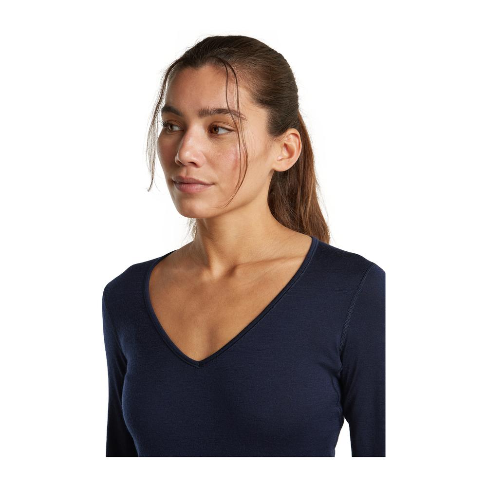 ICEBREAKER Merino 200 Oasis LS V Neck Women - Merino-Langarmshirt atmungsaktiv, geruchsabweisend