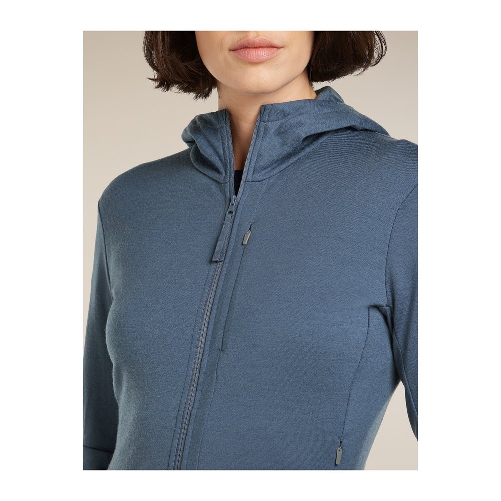 ICEBREAKER Merino 260 Quantum LS Zip Hoodie Women - Wolljacke thermoregulierend und geruchsabweisend