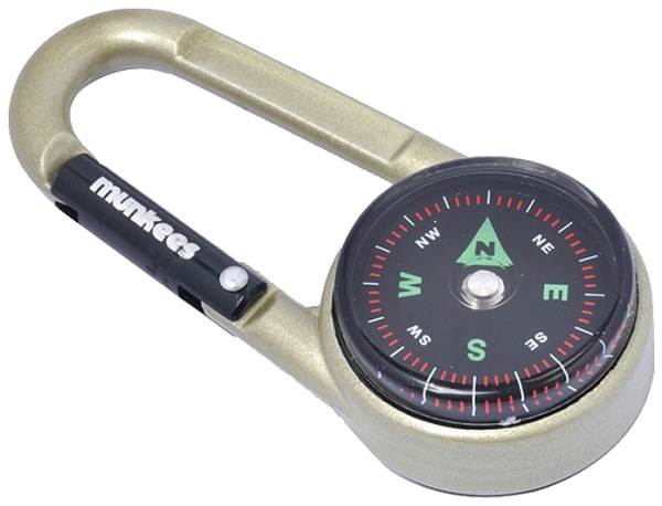 MUNKEES  Karabiner Kompass mit Thermometer - Karabiner