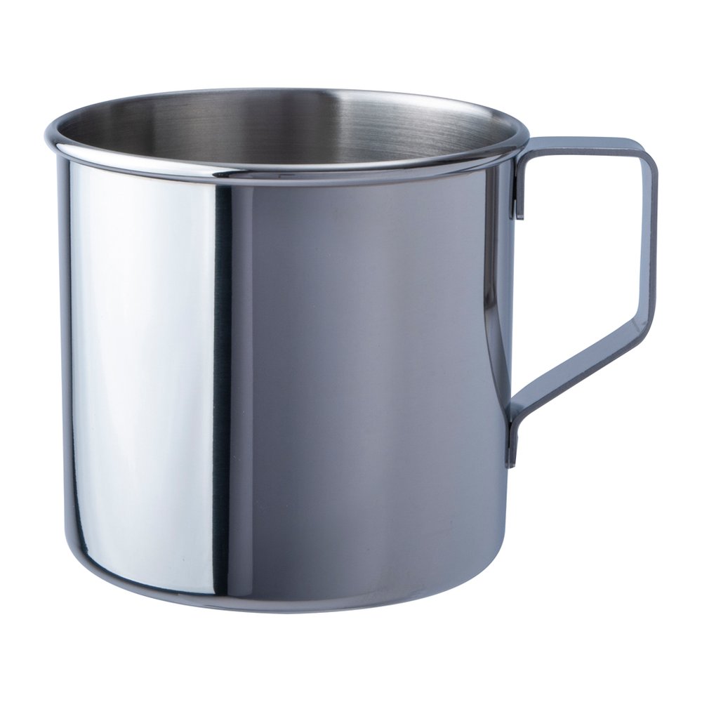 BASIC NATURE Edelstahlbecher Zebra - Campingbecher einwandig, extrem robust
