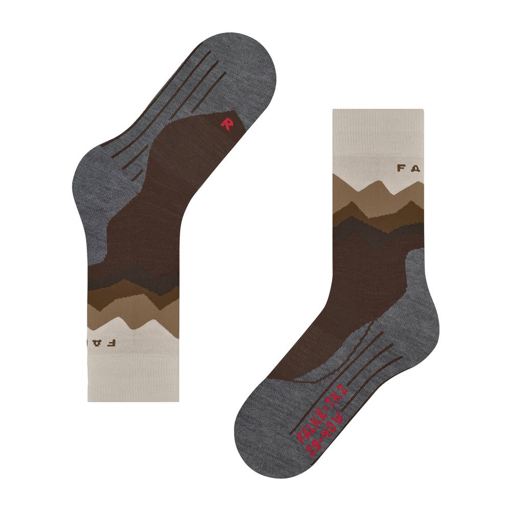 FALKE TK2 Explore "Crest" Men - Trekkingsocken feuchtigkeitsregulierend, schnelltrocknend